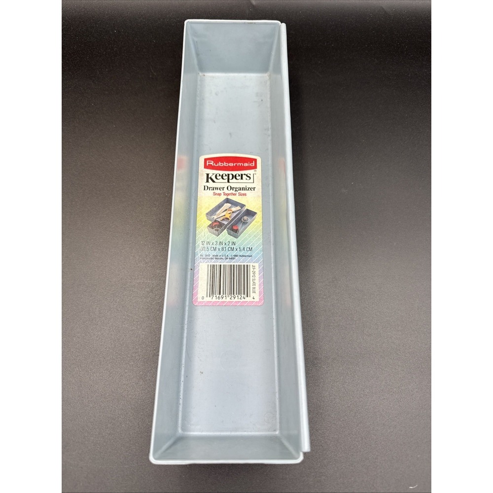 Rubbermaid Vintage Interlocking Drawer Organizer Slate Blue 2912 12 x 3 x 2"